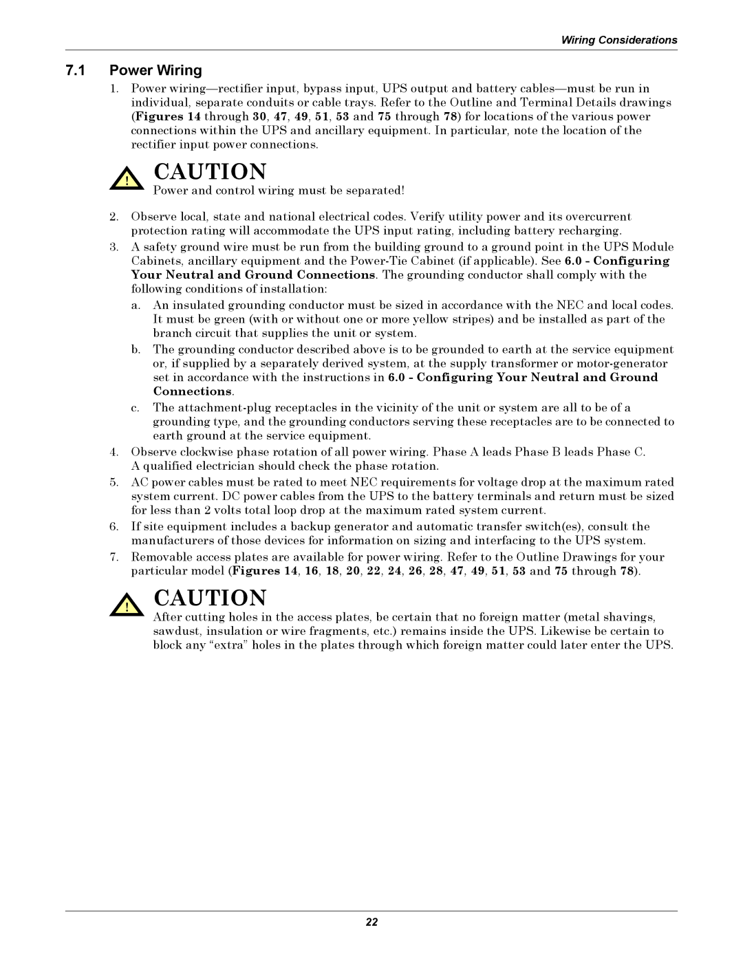 Emerson Series 610 installation manual Power Wiring 