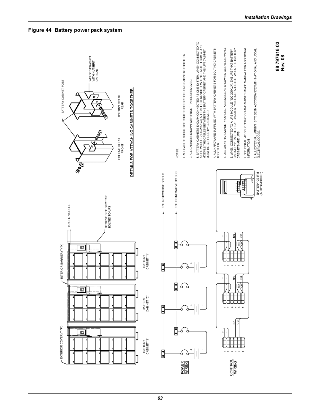 Emerson Series 610 installation manual Battery power pack system 