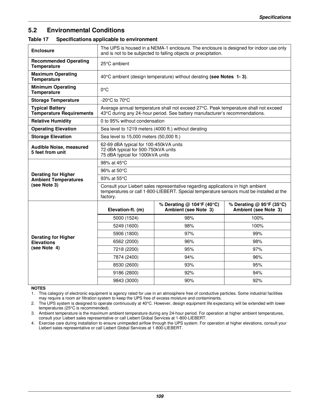 Emerson Series 610 manual Environmental Conditions, Specifications applicable to environment 