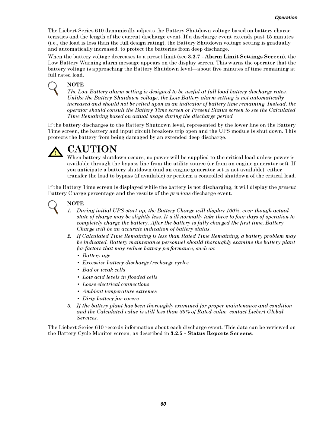 Emerson Series 610 manual Operation 