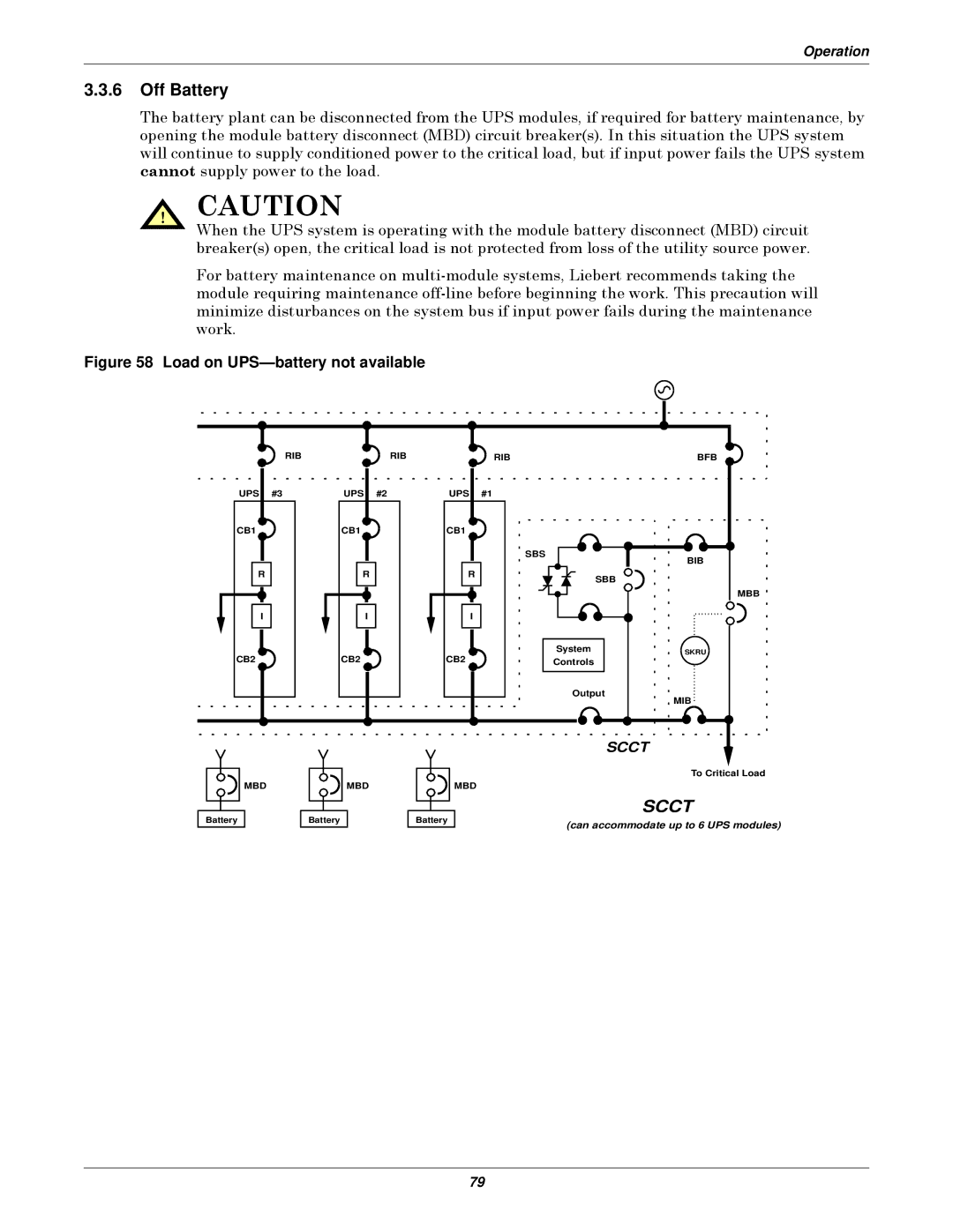 Emerson Series 610 manual Off Battery, Load on UPS-battery not available 