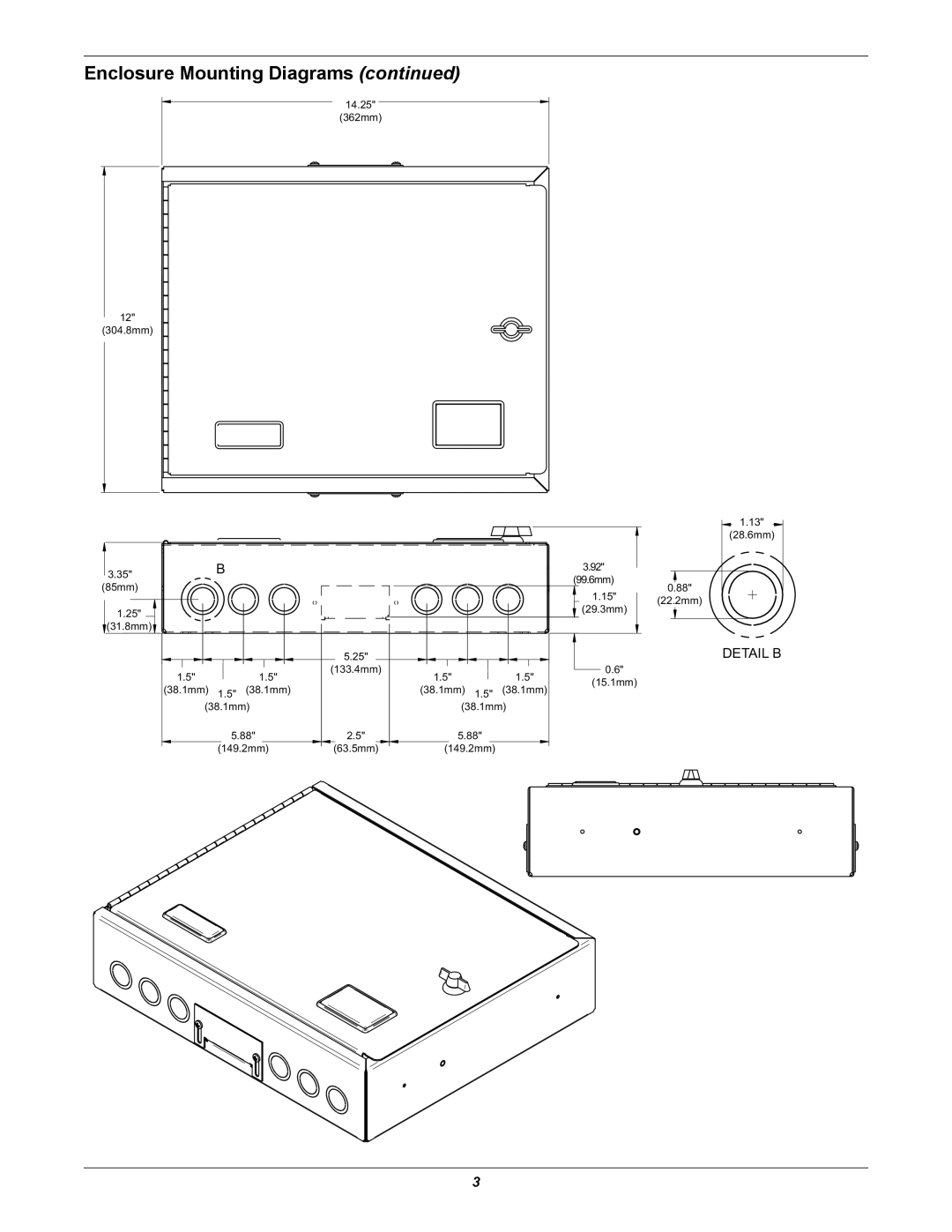 Emerson SiteLink-2E, SiteLink-12E, SiteLink-4E dimensions Detail B 