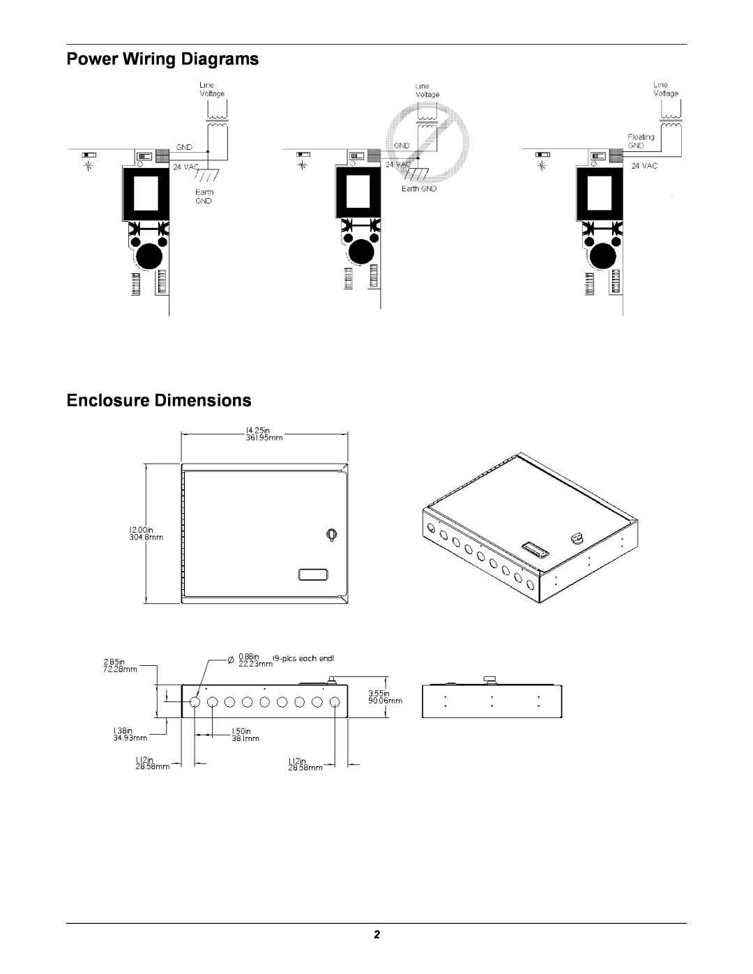 Emerson SITETPI-E V3 dimensions Power Wiring Diagrams Enclosure Dimensions 