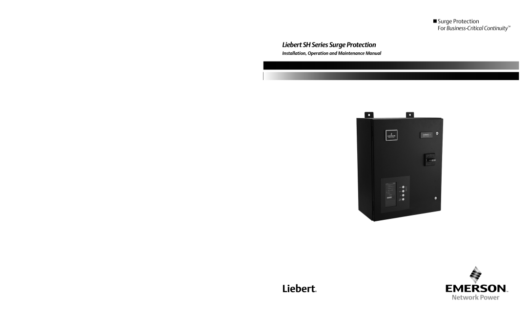 Emerson SL-22075 specifications Liebert SH Series Surge Protection, For Business-Critical Continuity 