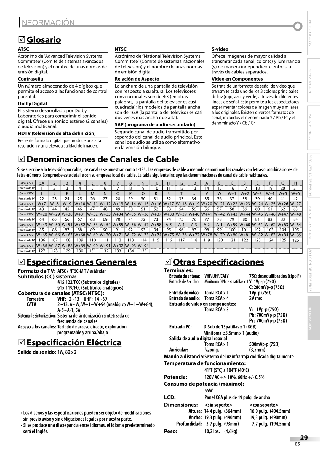 Emerson SLC195EM8 2 owner manual Información 