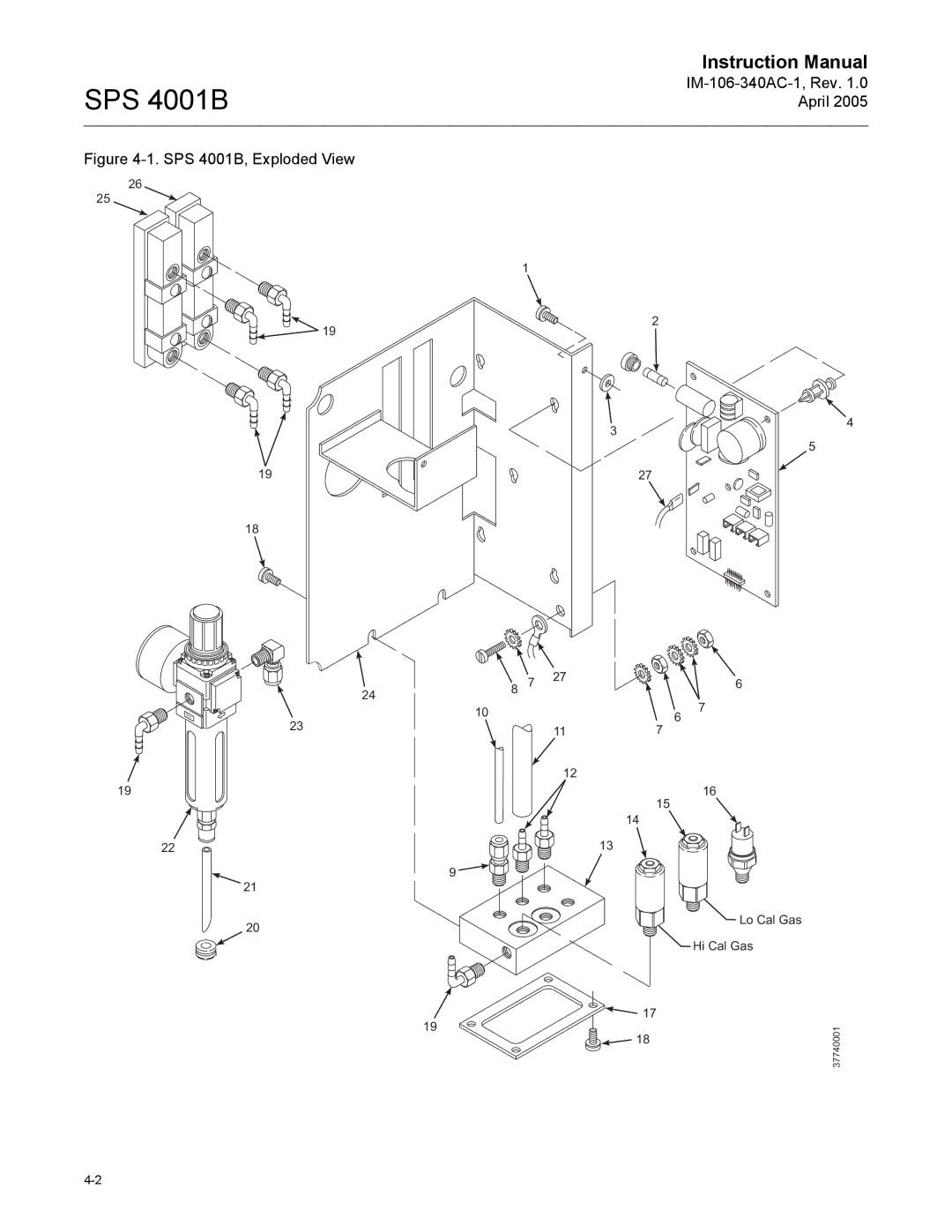 Emerson instruction manual SPS 4001B, Exploded View 