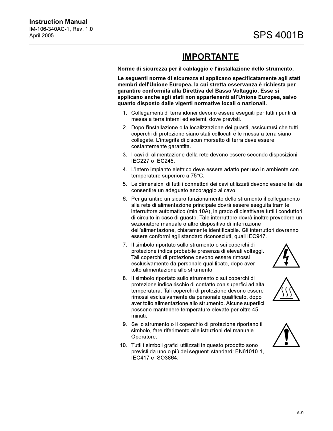 Emerson SPS 4001B instruction manual Importante 