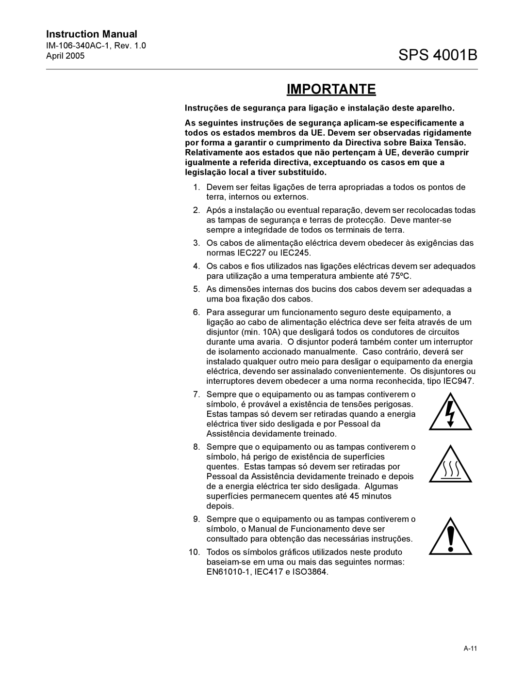 Emerson SPS 4001B instruction manual 