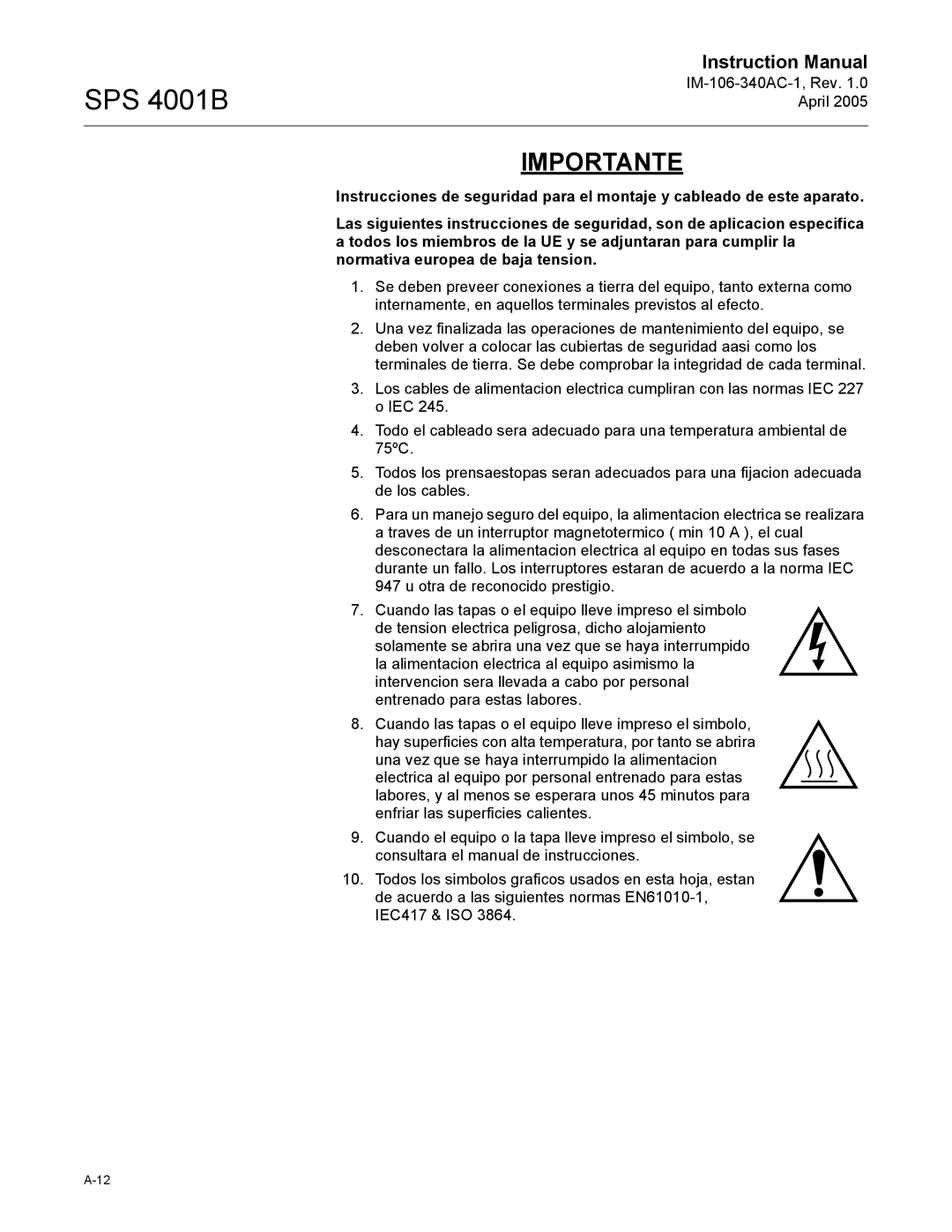 Emerson SPS 4001B instruction manual 