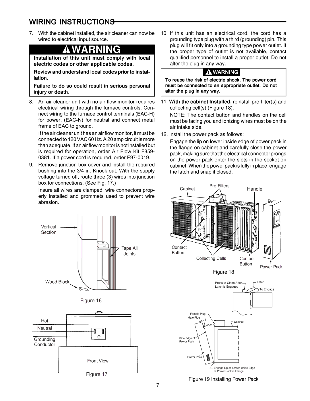 Emerson SST1600, SST1000, SST2000, SST1400 manual Wiring Instructions, Hot Neutral Grounding Conductor Front View 