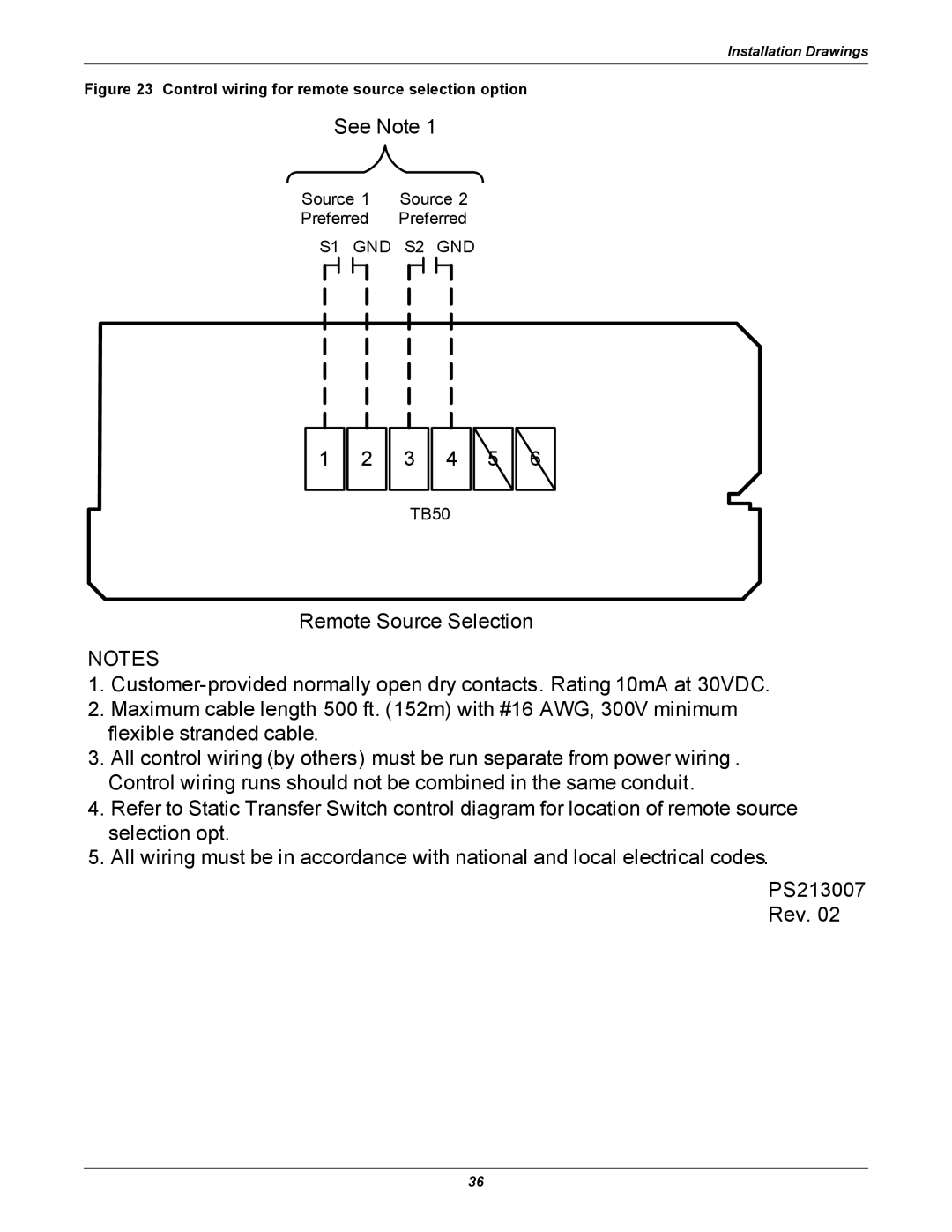 Emerson Static Transfer Switch user manual See Note 