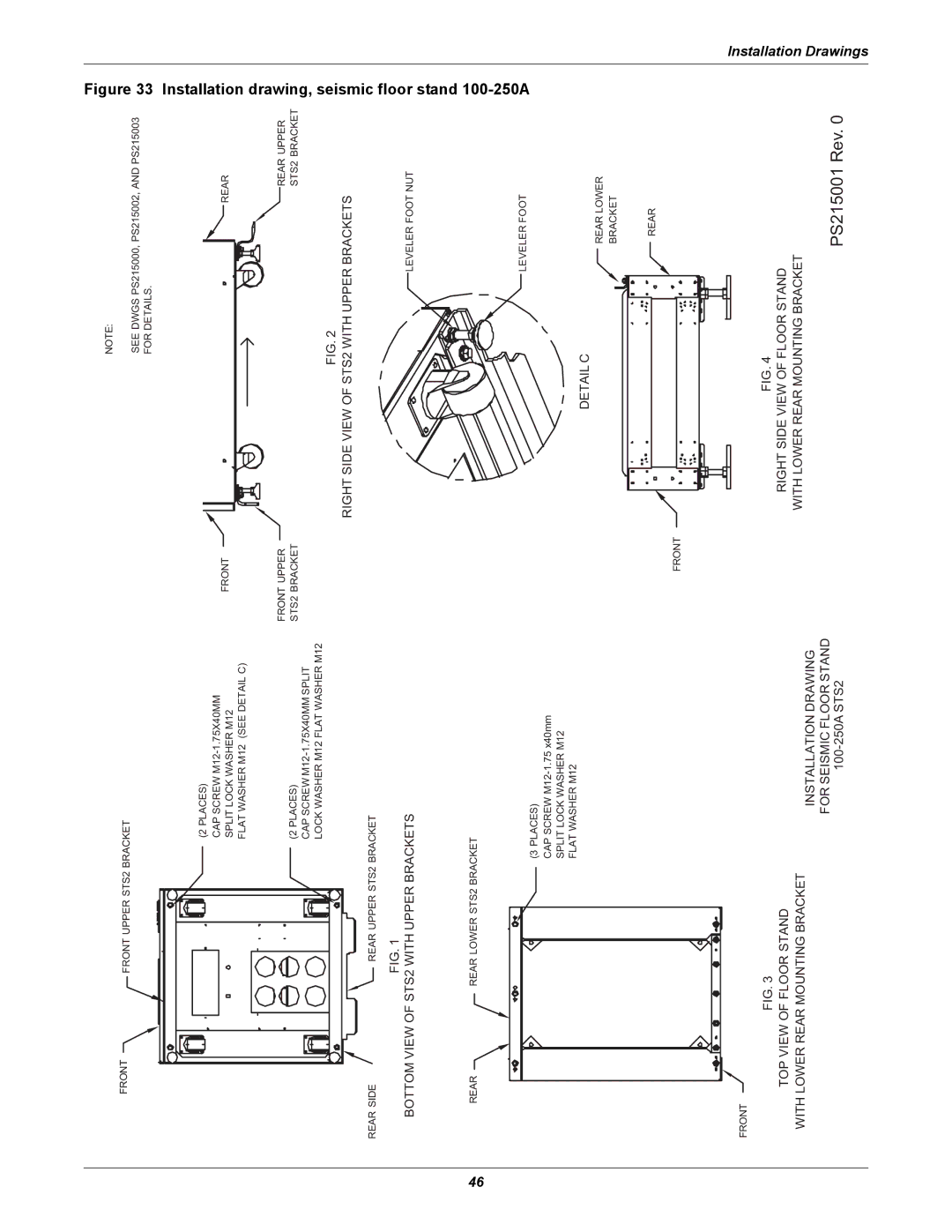 Emerson Static Transfer Switch user manual Stand, Installation 