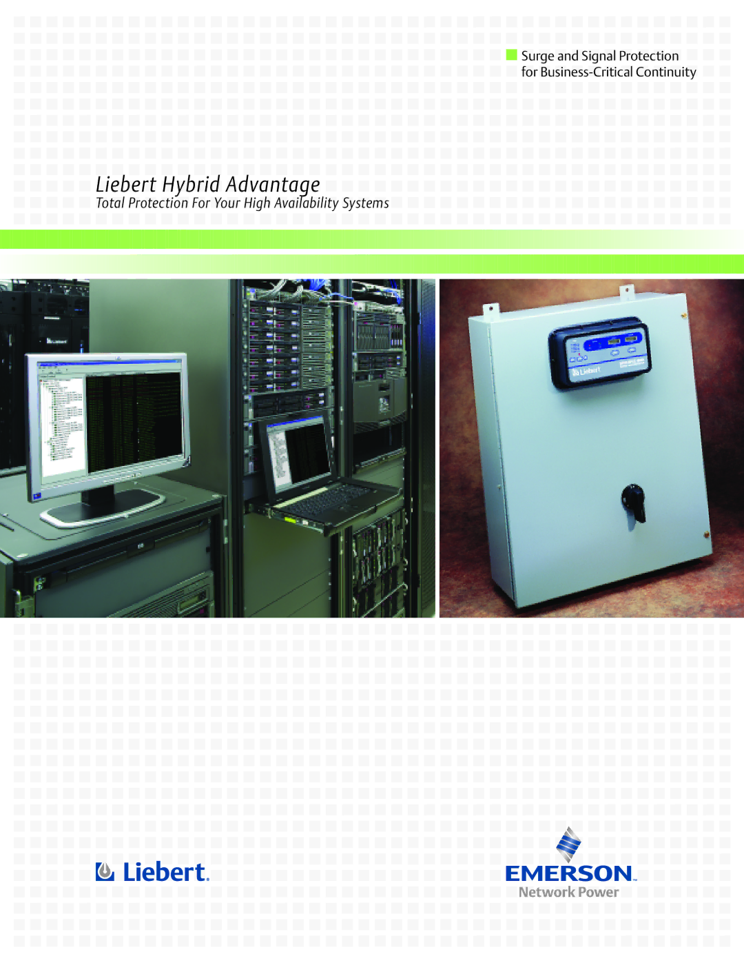 Emerson Surge and Signal Protection manual Liebert Hybrid Advantage 