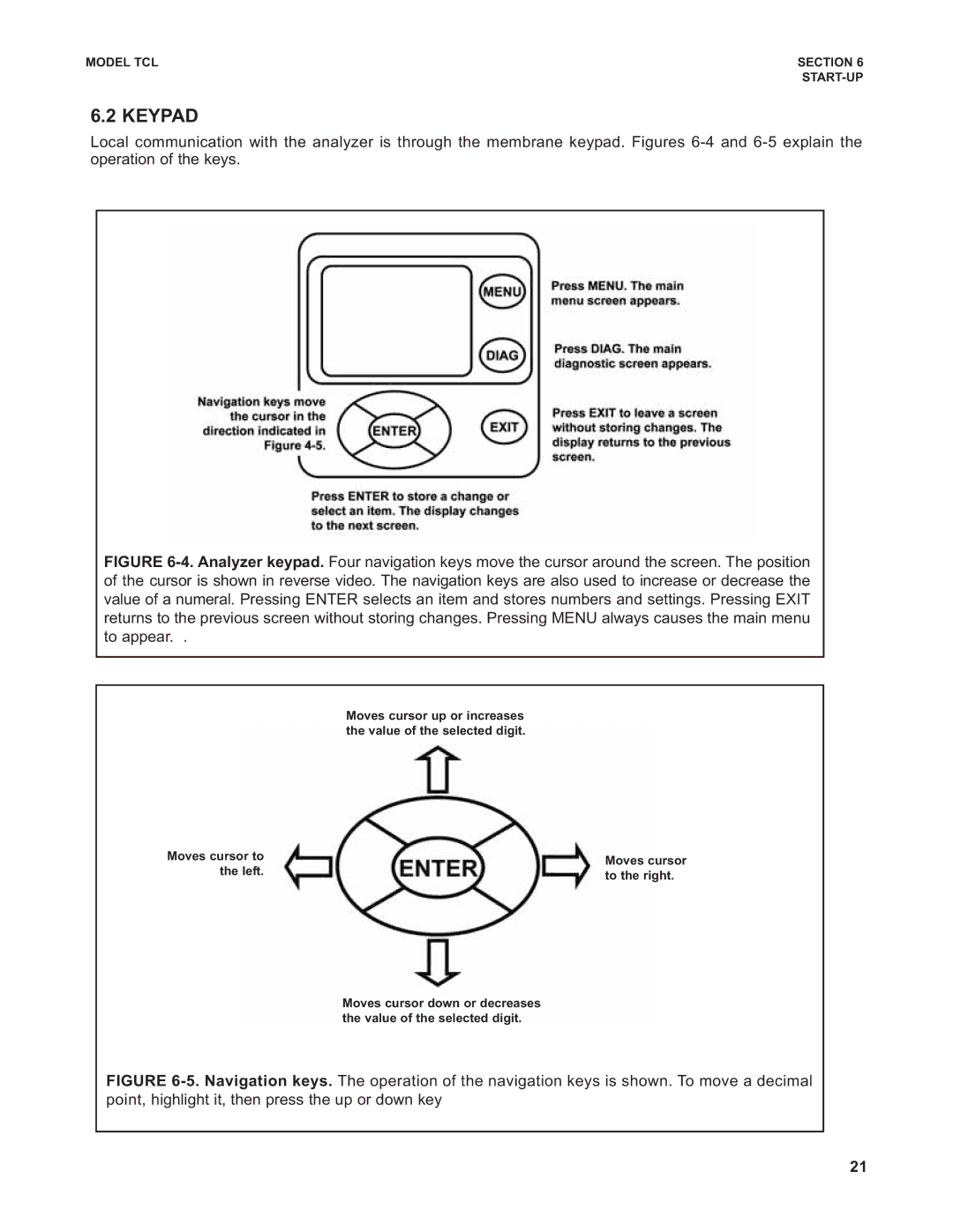 Emerson TCL instruction manual Keypad 