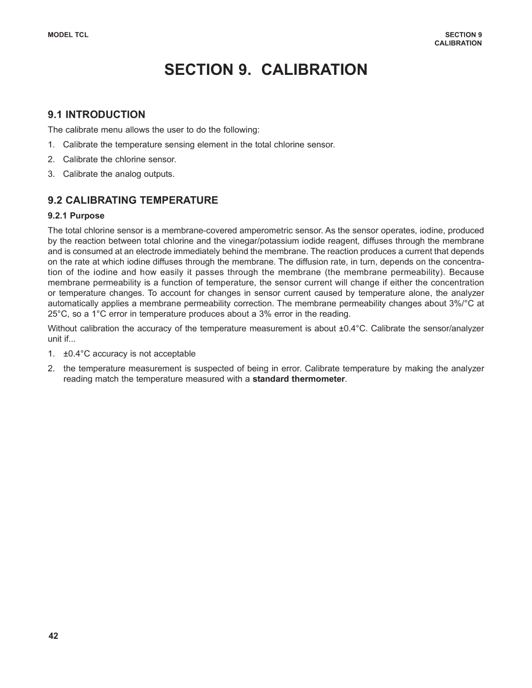 Emerson TCL instruction manual Calibration, Introduction, Calibrating Temperature 