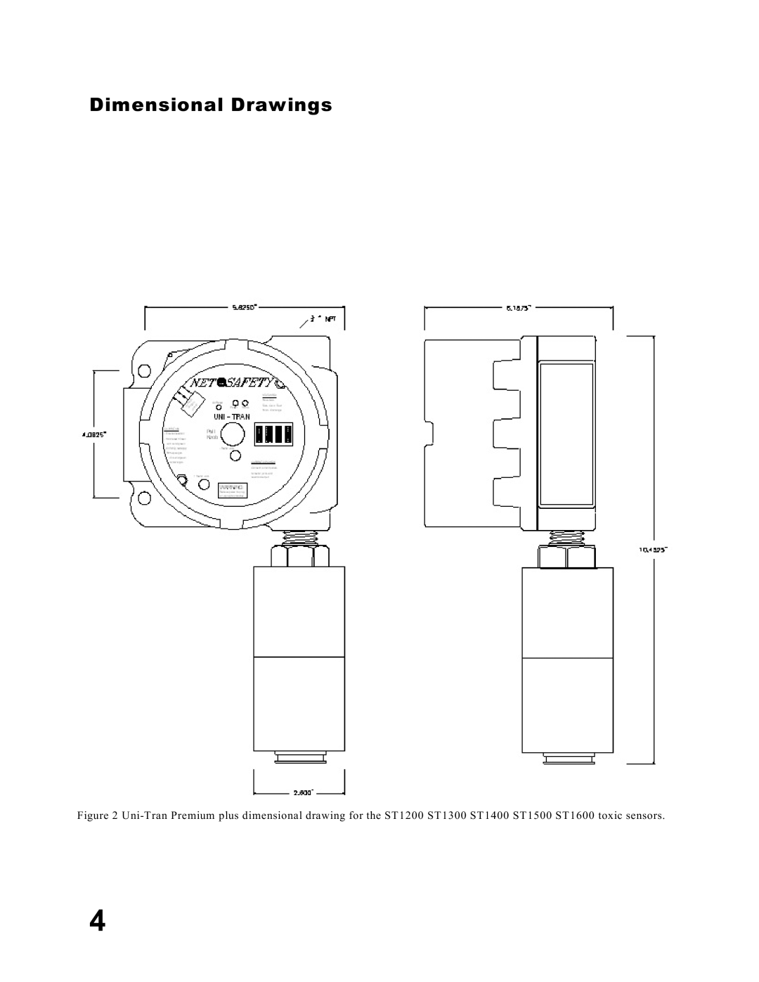 Emerson UT-P+-STXXXX, MA N-00 05-00 user manual Dimensional Drawings 