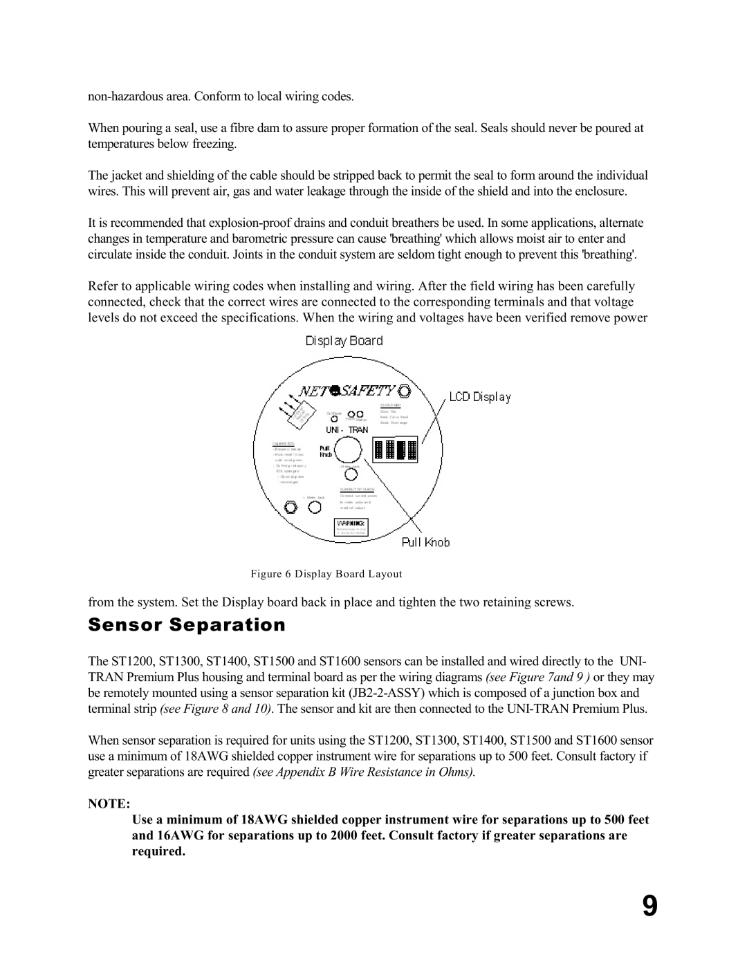 Emerson MA N-00 05-00, UT-P+-STXXXX user manual Sensor Separation 