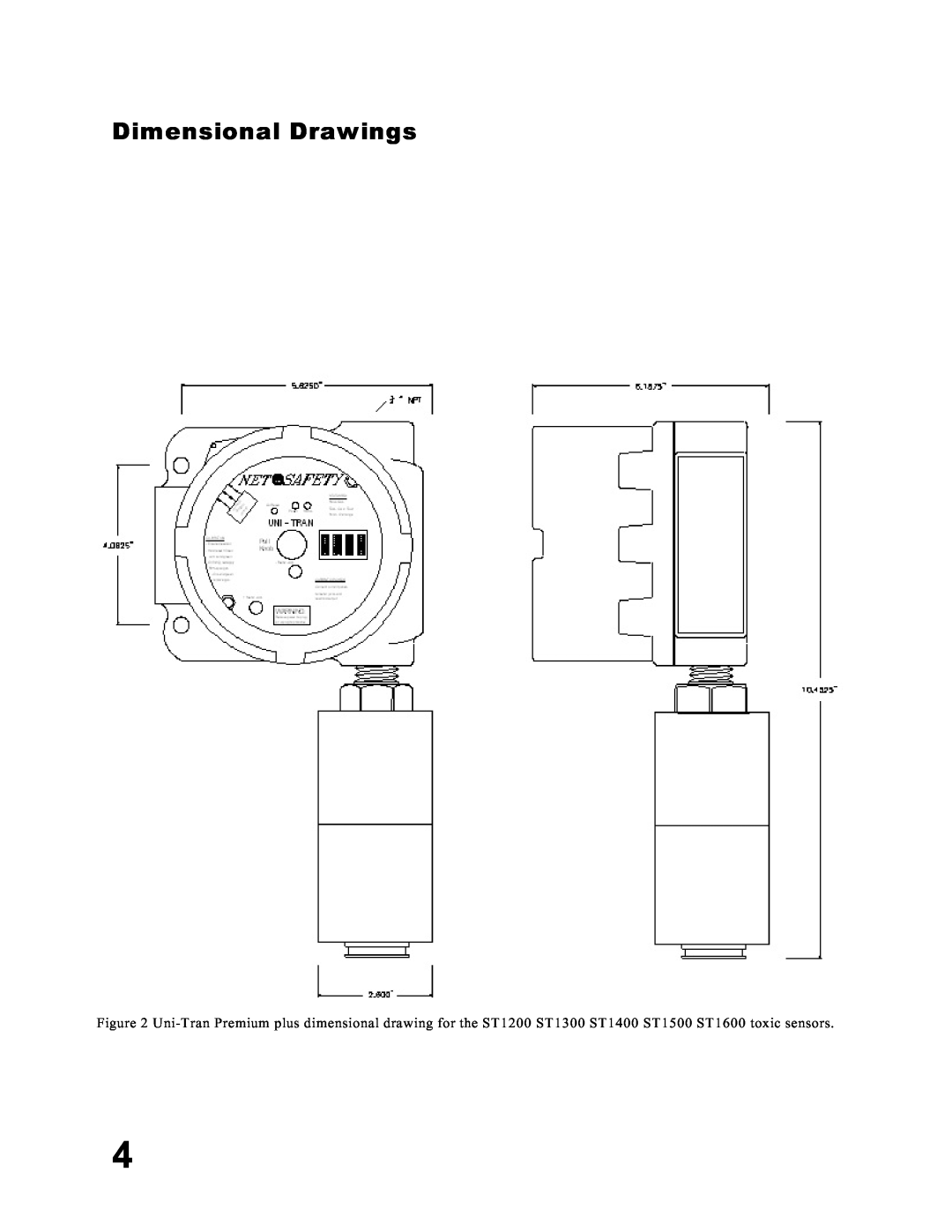 Emerson UT-P+-STXXXX, MA N-00 05-00 user manual Dimensional Drawings 