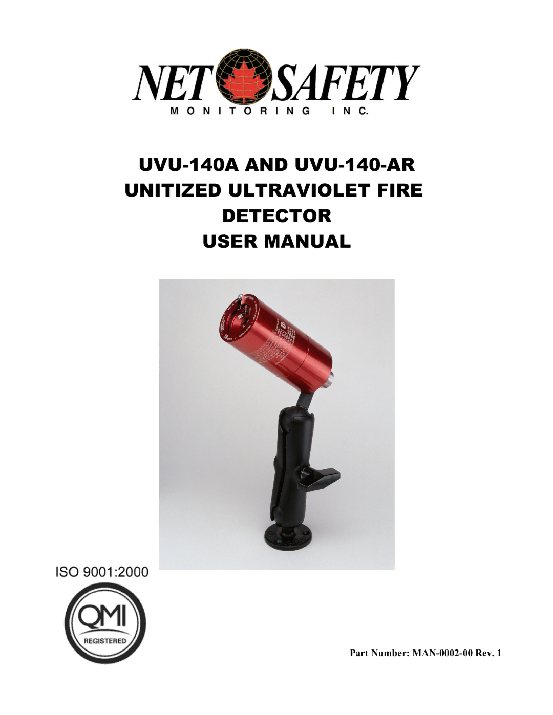 Emerson UVU-140A-AR user manual UVU-140A and UVU-140-AR Unitized Ultraviolet Fire Detector 