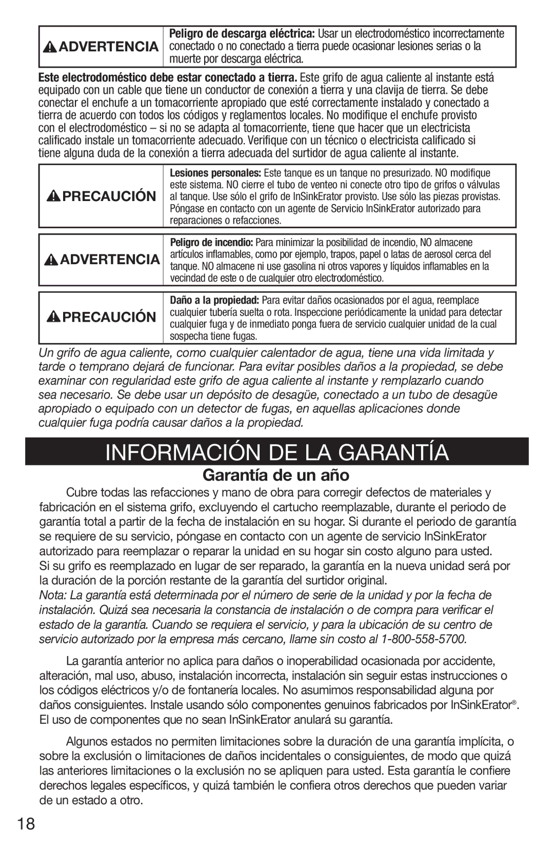 Emerson UWL Información DE LA Garantía, Vecindad de este o de cualquier otro electrodoméstico, Sospecha tiene fugas 