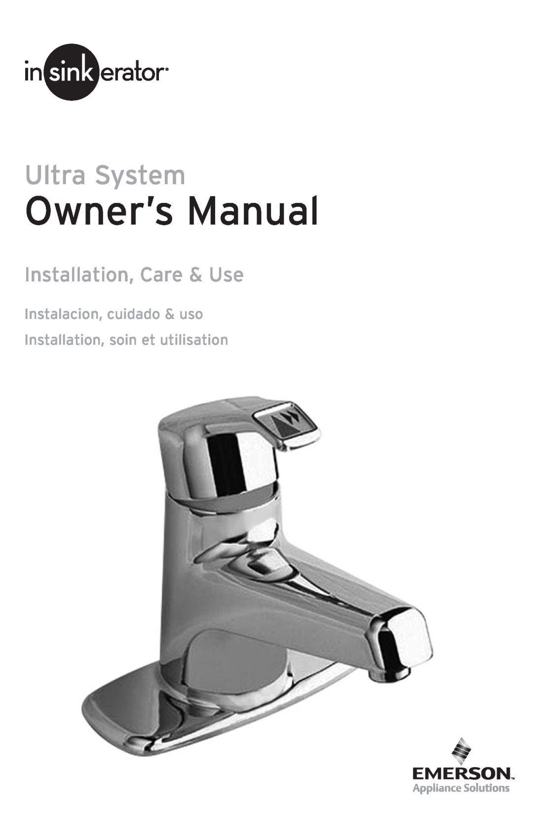 Emerson UWL owner manual Ultra System, Installation, Care & Use, Instalacion, cuidado & uso 