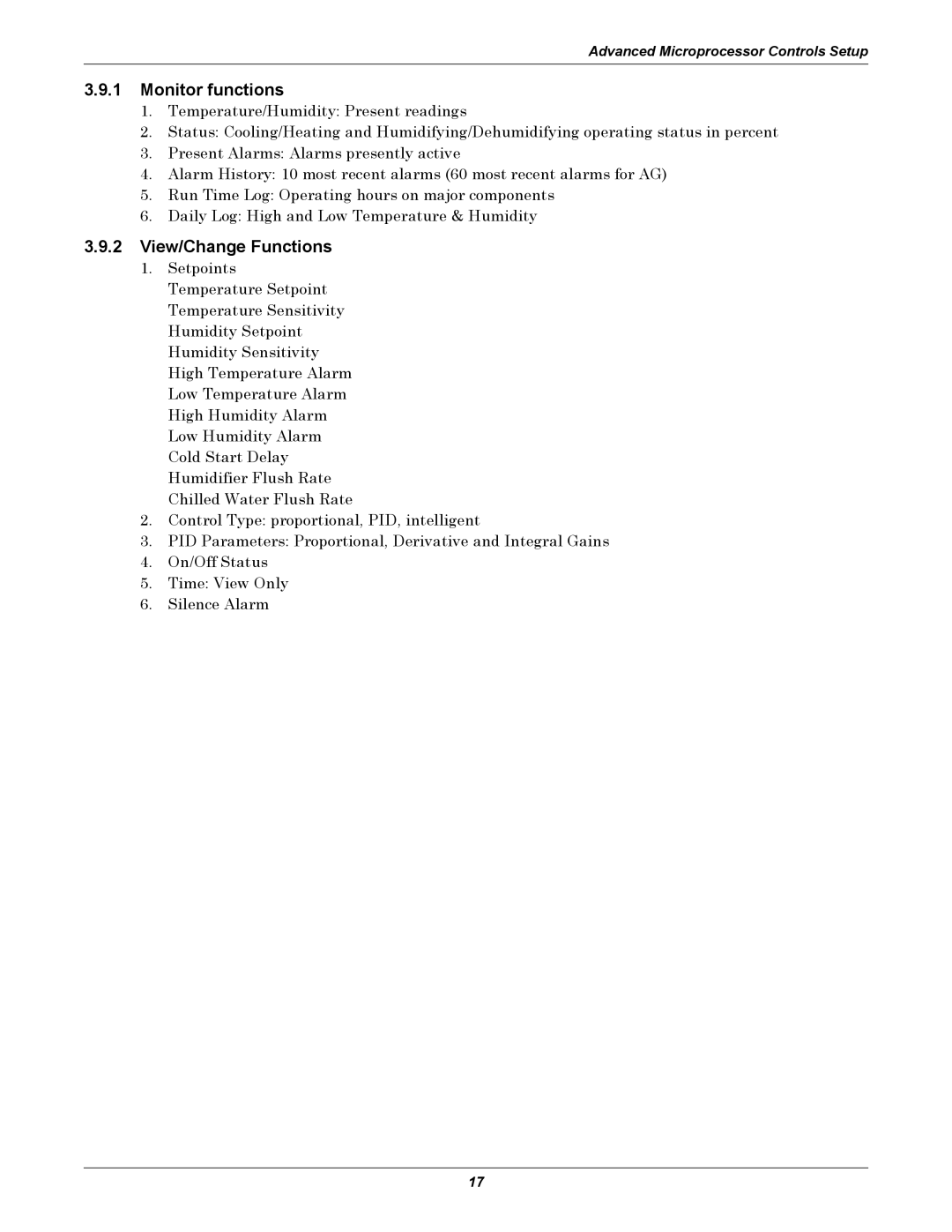 Emerson DE, VH, VE, DH manual Monitor functions, View/Change Functions 