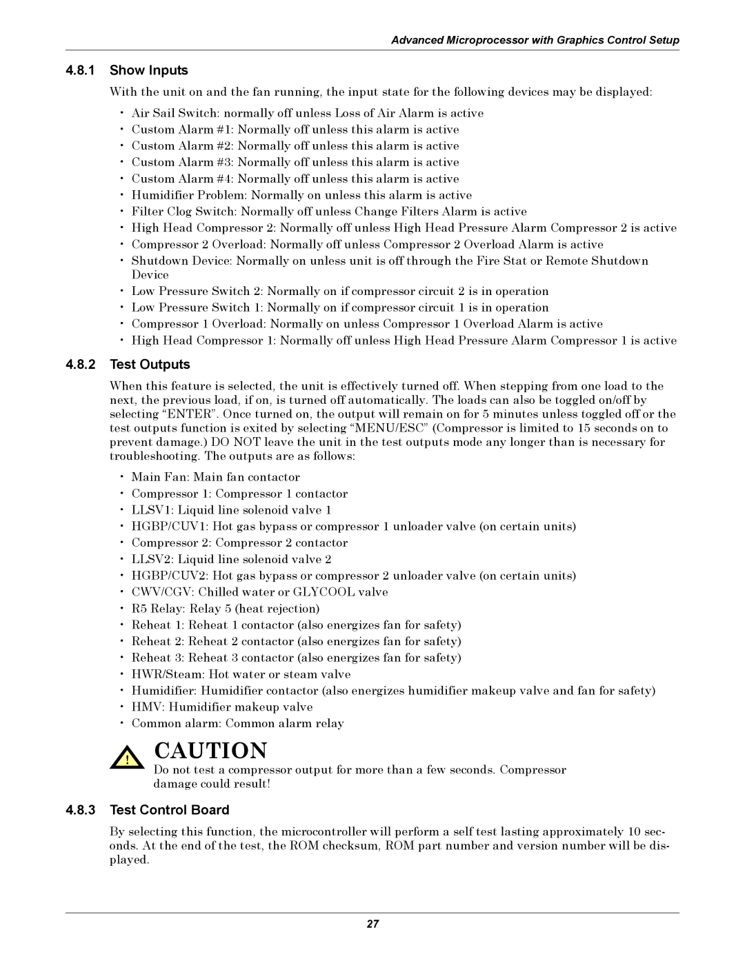 Emerson DH, VH, DE, VE manual Show Inputs 