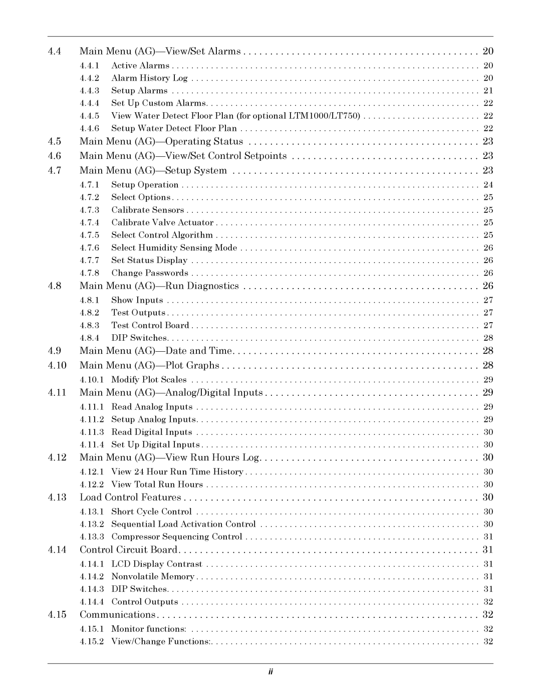 Emerson VH, DE, VE, DH manual Main Menu AG-Run Diagnostics 