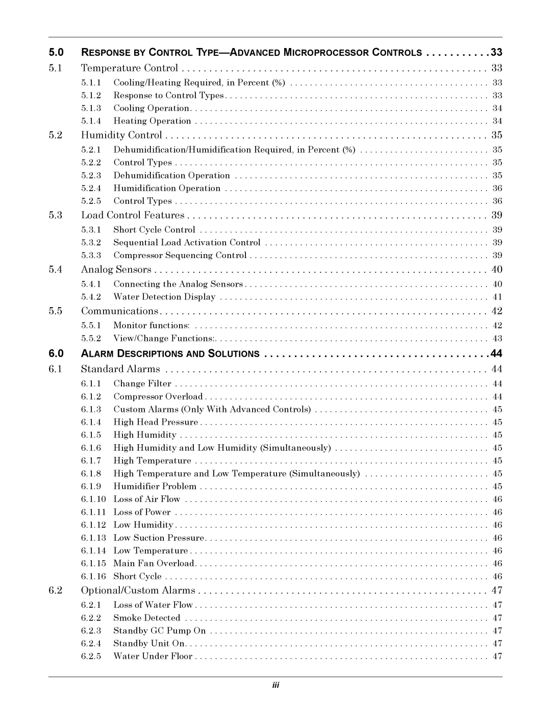 Emerson DE, VH, VE, DH manual Alarm Descriptions and Solutions, Temperature Control 