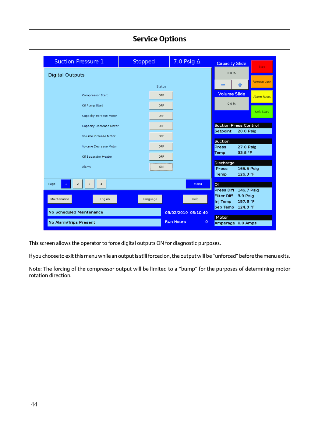 Emerson VISSION 20/20 service manual Service Options 