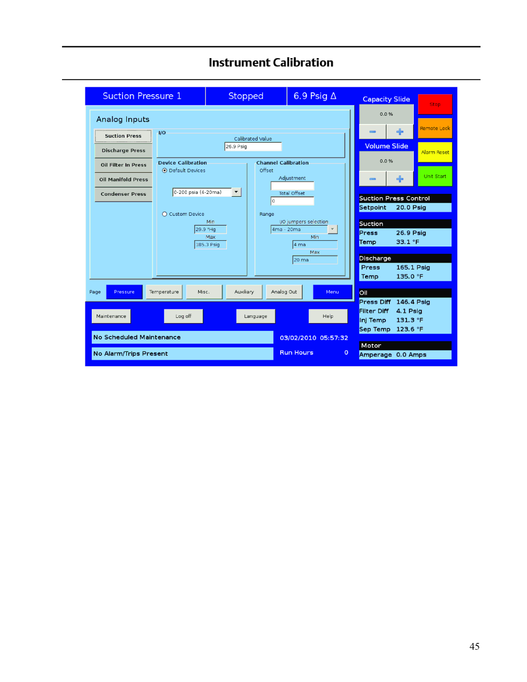 Emerson VISSION 20/20 service manual Instrument Calibration 