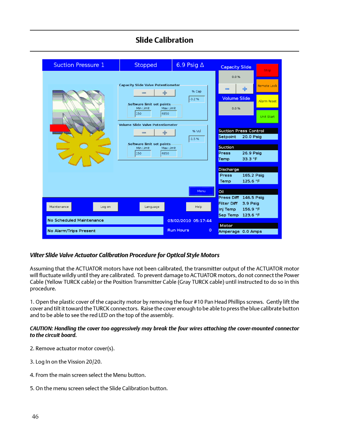 Emerson VISSION 20/20 service manual Slide Calibration 