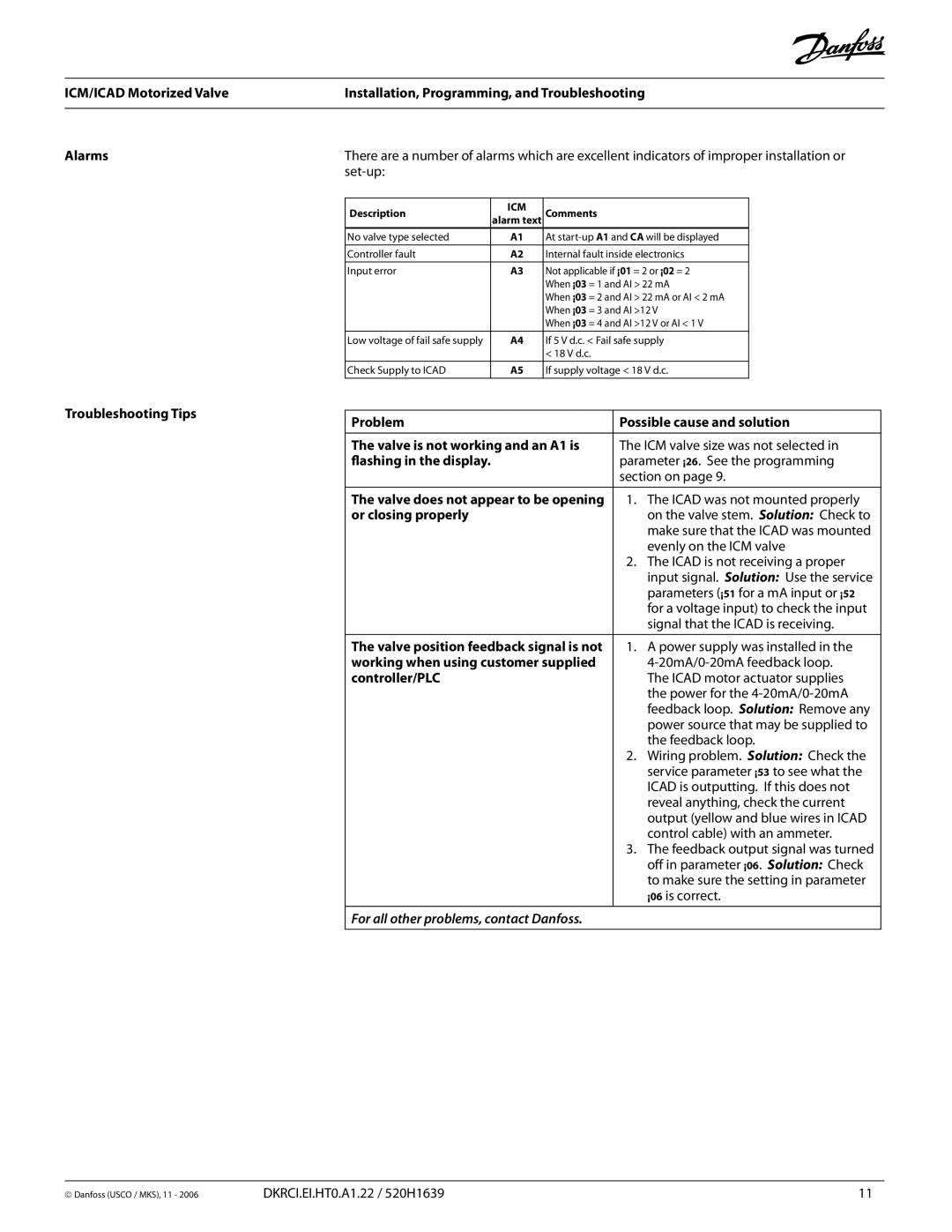 Emerson VSR, VSM, VSS service manual Working when using customer supplied 