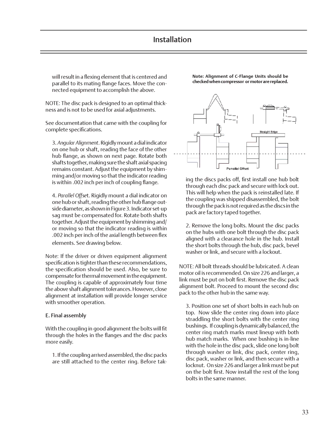 Emerson VSR, VSM, VSS service manual Installation 