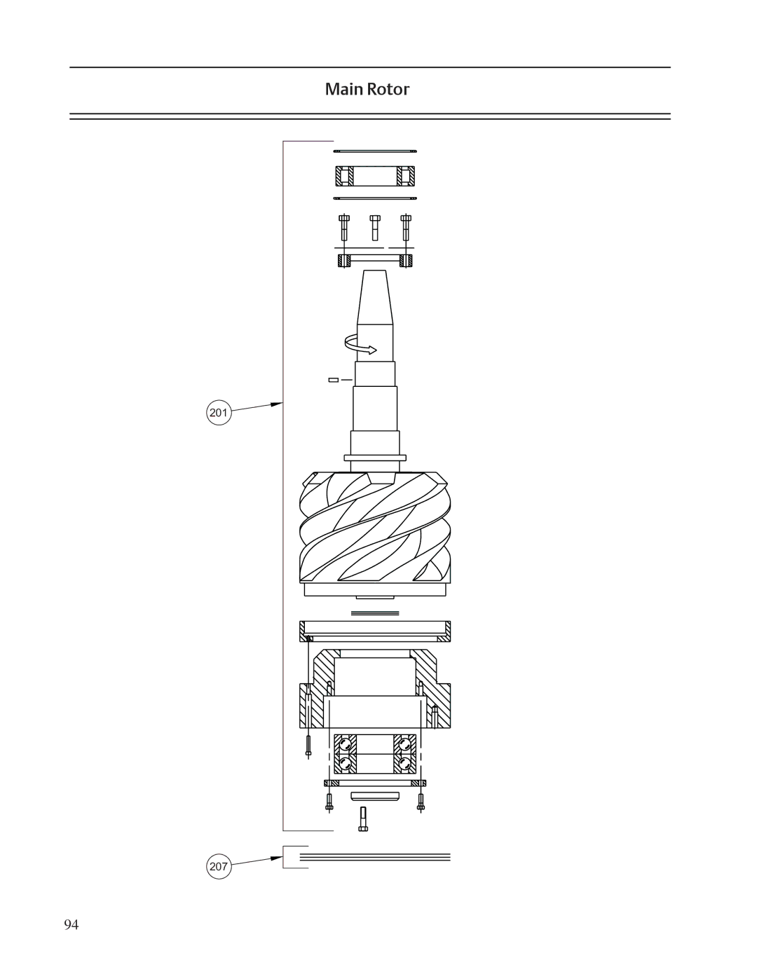 Emerson VSM, VSR, VSS service manual Main Rotor 