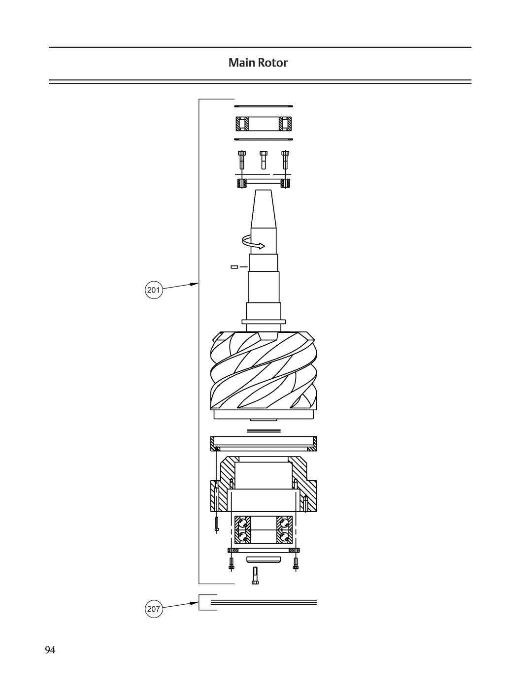 Emerson VSM, VSR, VSS service manual Main Rotor 