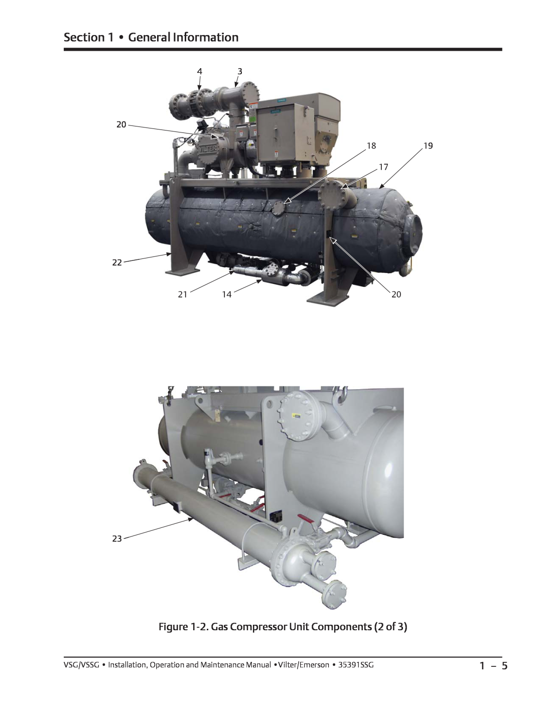 Emerson VSG, VSSG manual 2. Gas Compressor Unit Components 2 of, General Information 