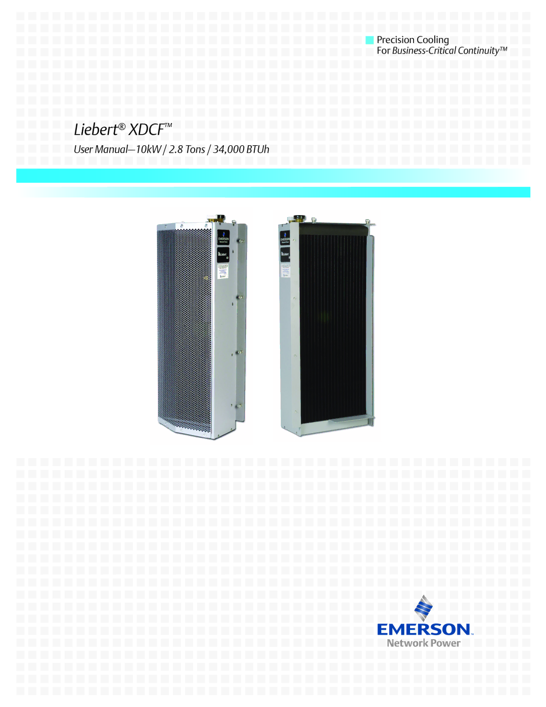 Emerson XDCF user manual Liebert Xdcf 