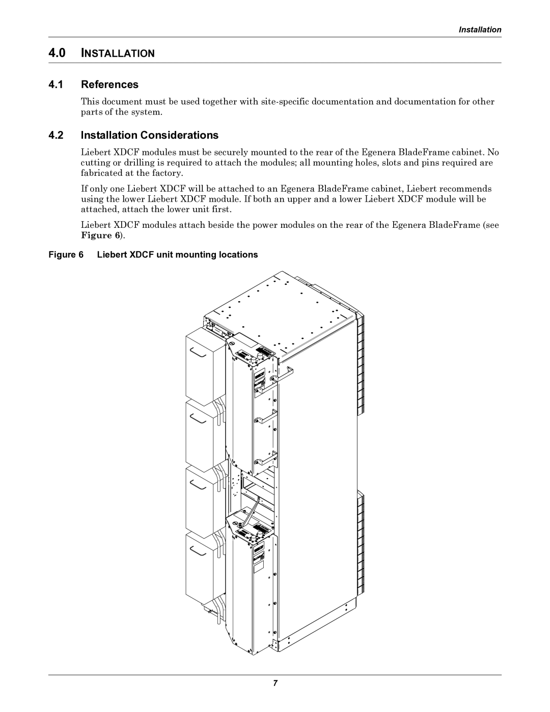 Emerson XDCF user manual Installation Considerations 