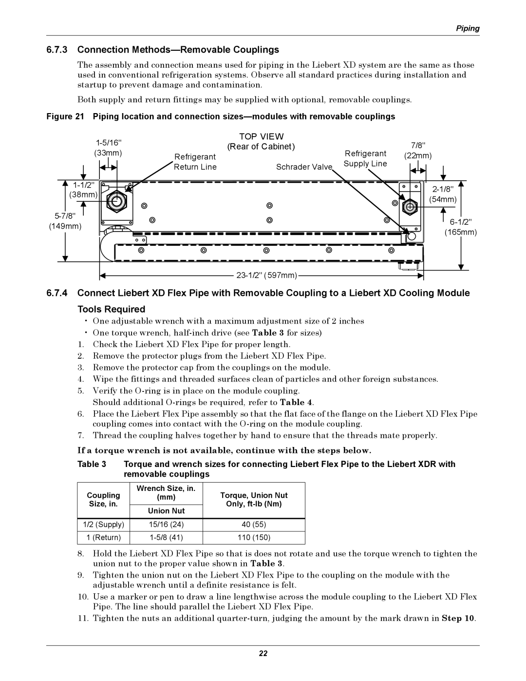 Emerson XDR user manual Connection Methods-Removable Couplings 