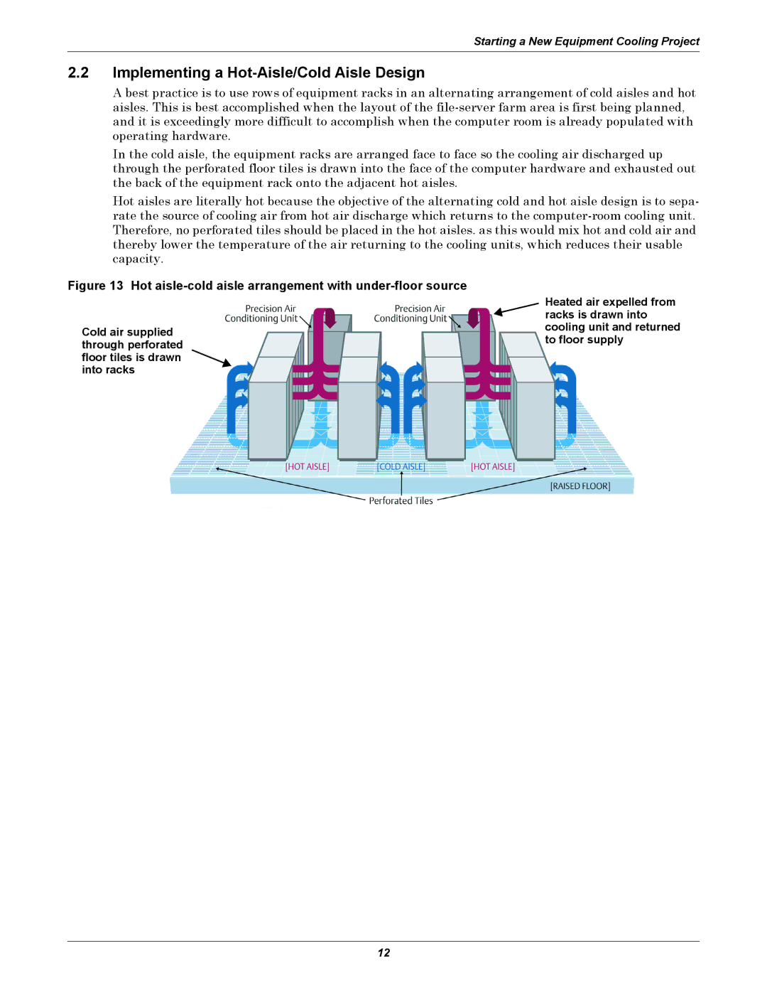 Emerson Xtreme Density manual Implementing a Hot-Aisle/Cold Aisle Design 