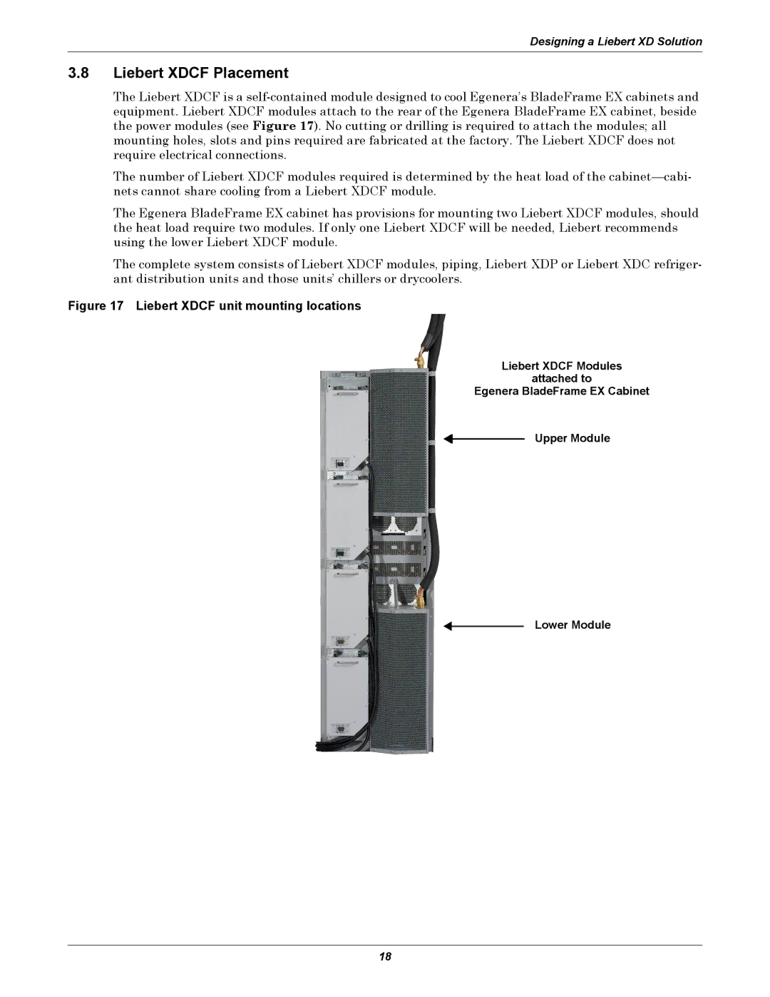 Emerson Xtreme Density manual Liebert Xdcf Placement, Liebert Xdcf unit mounting locations 