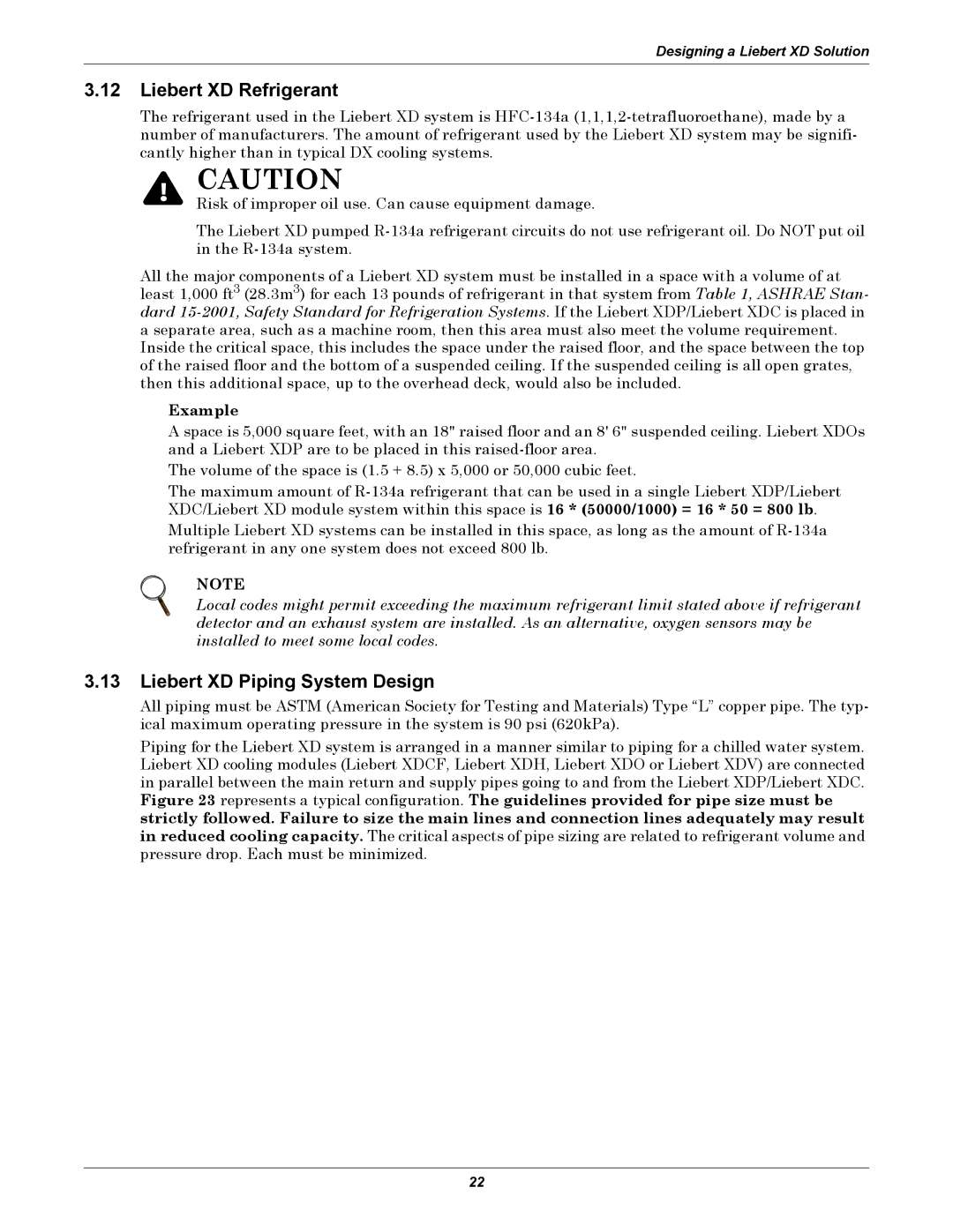 Emerson Xtreme Density manual Liebert XD Refrigerant, Liebert XD Piping System Design 