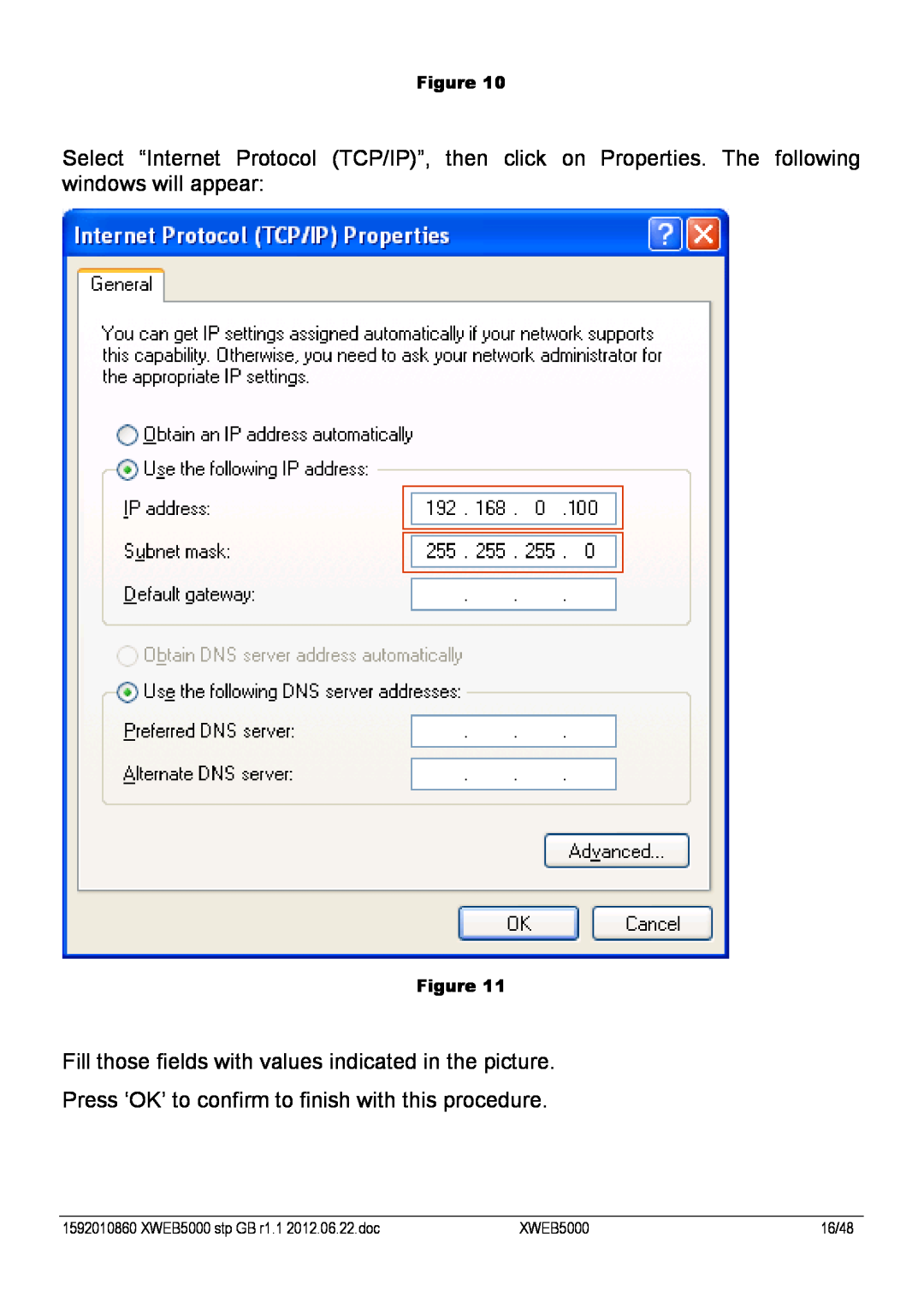 Emerson manual XWEB5000 stp GB r1.1 2012.06.22.doc, 16/48 