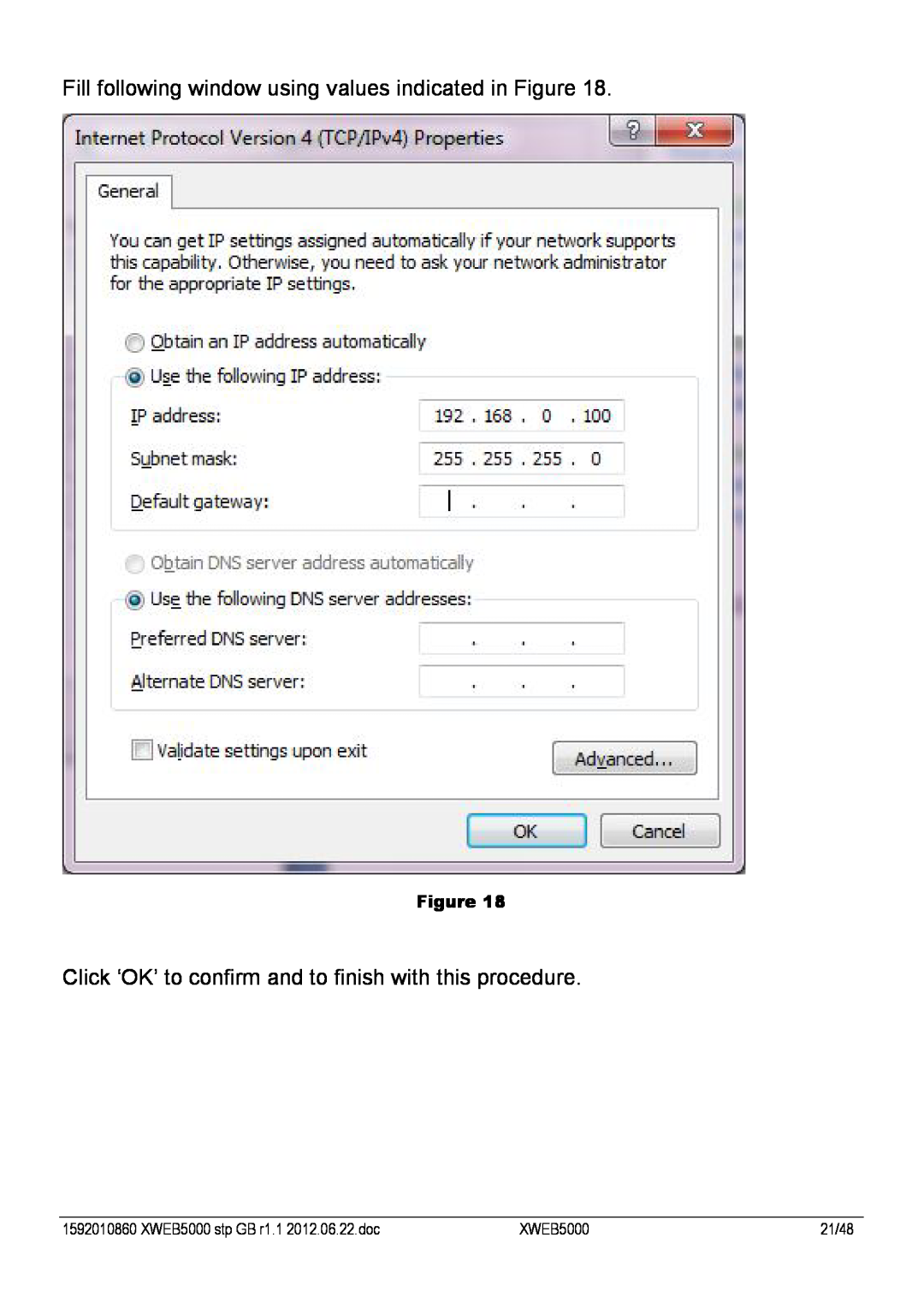 Emerson manual XWEB5000 stp GB r1.1 2012.06.22.doc, 21/48 