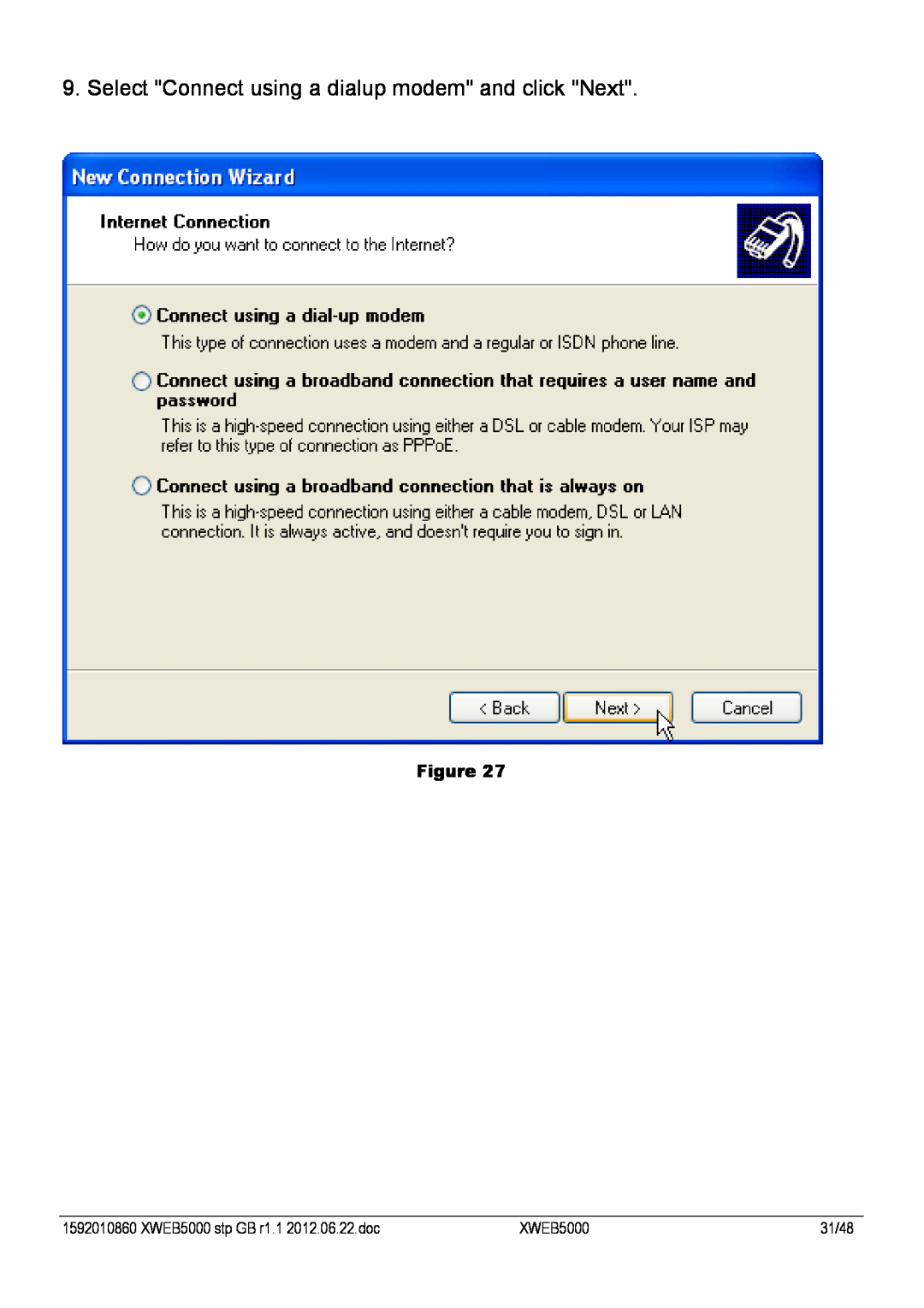 Emerson manual Figure, XWEB5000 stp GB r1.1 2012.06.22.doc, 31/48 