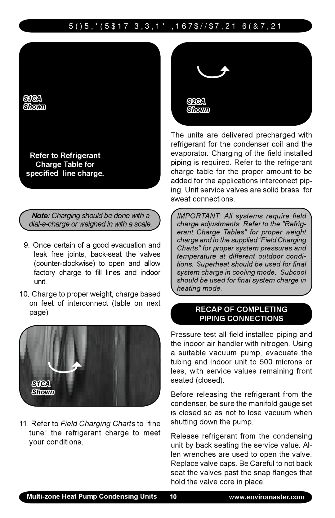 EMI EMI Corp manual Refer to Refrigerant Charge Table for Speciﬁed line charge, Recap of Completing Piping Connections 