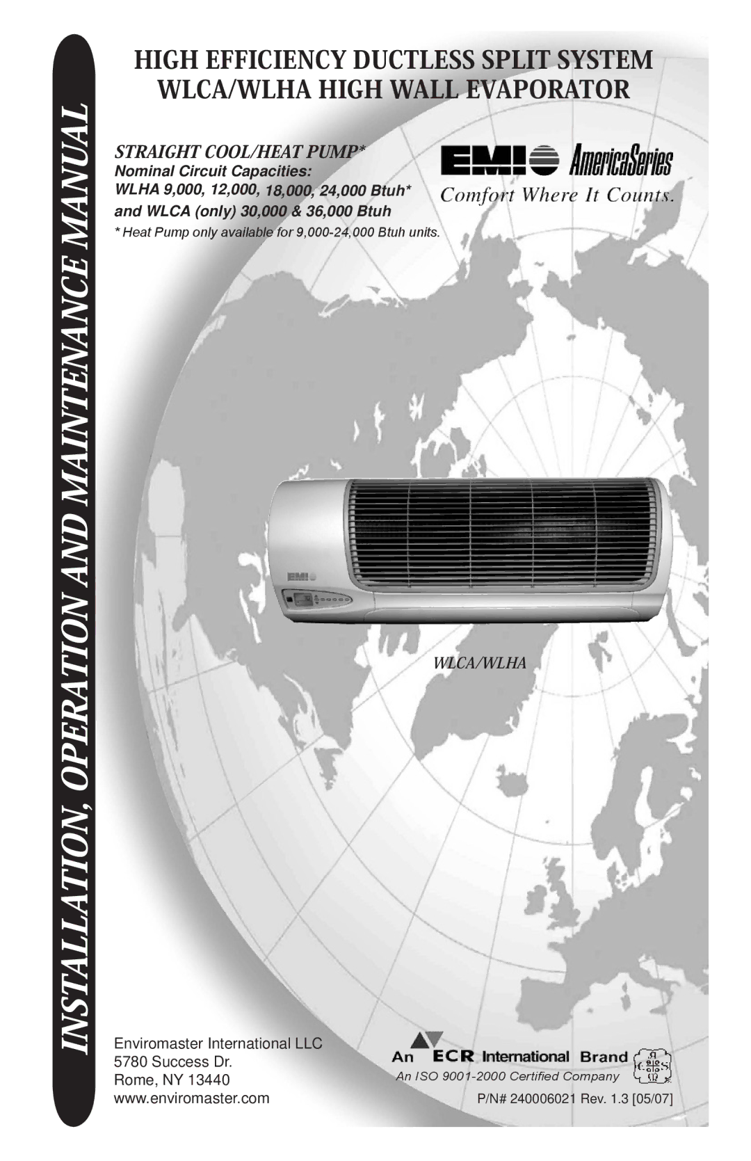 EMI S1C, WLHA manual Installation, operation and maintenance Manual 