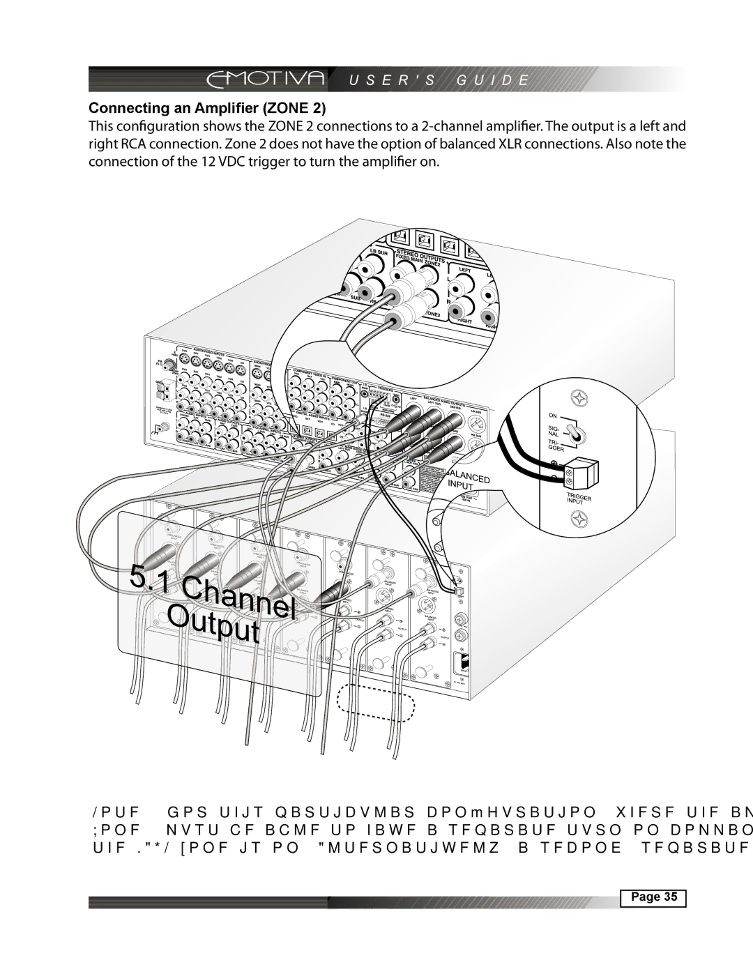 Emotiva DMC-1 manual Connecting an Amplifier Zone 