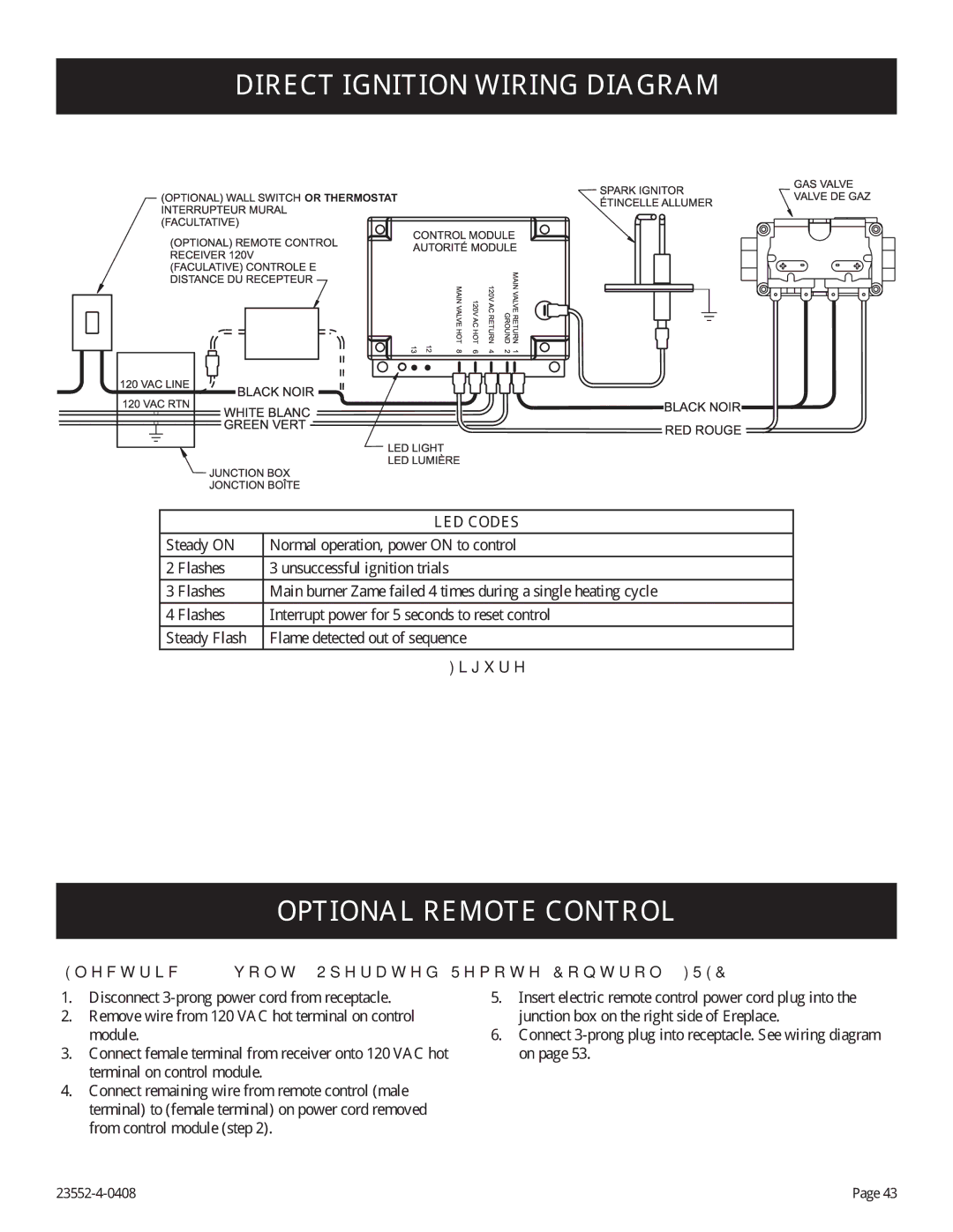 Empire Comfort Systems 3)(N, 1, DVD32FP3 installation instructions Direct Ignition Wiring Diagram, Optional Remote Control 